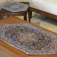 سرویس سه تکه ترمه ابریشمی برند ترمه حسینی یزد..